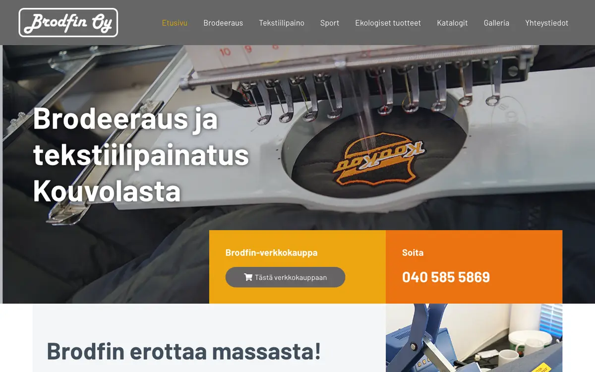 Brodfin Ltd's website