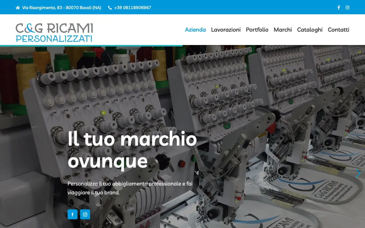 Le site de C & G Ricami Di Ciro Bentivoglio