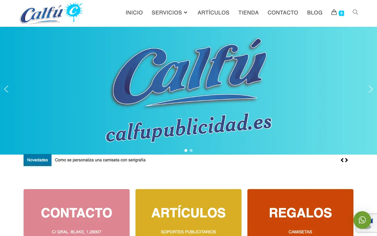 Le site de Calfu Publicidad