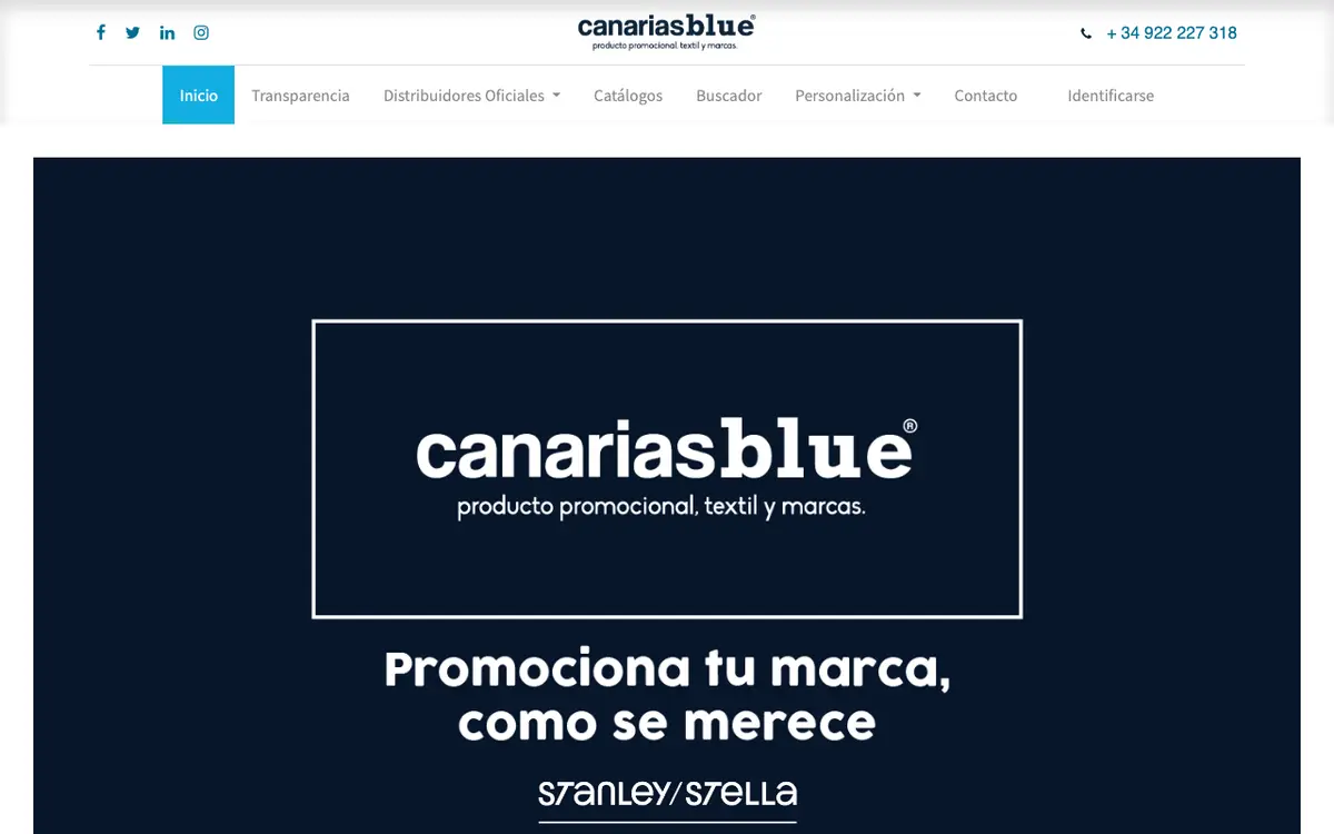Le site de Canary Blue Create S.L.