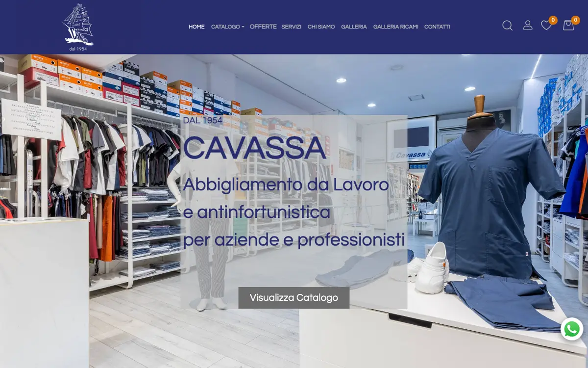 Le site de Cavassa Abbigliamento da Lavoro