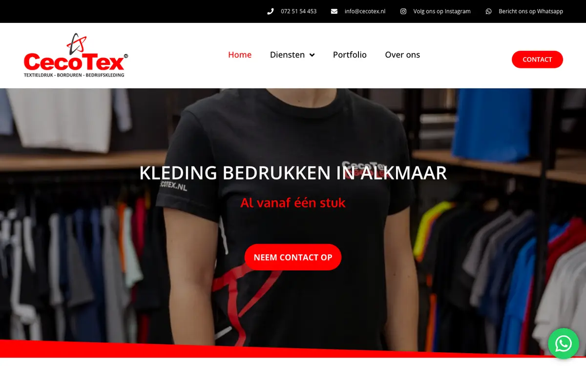 Le site de CecoTex textieldrukker