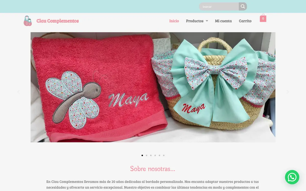 Le site de Clau Complementos - Bordados y artículos personalizados