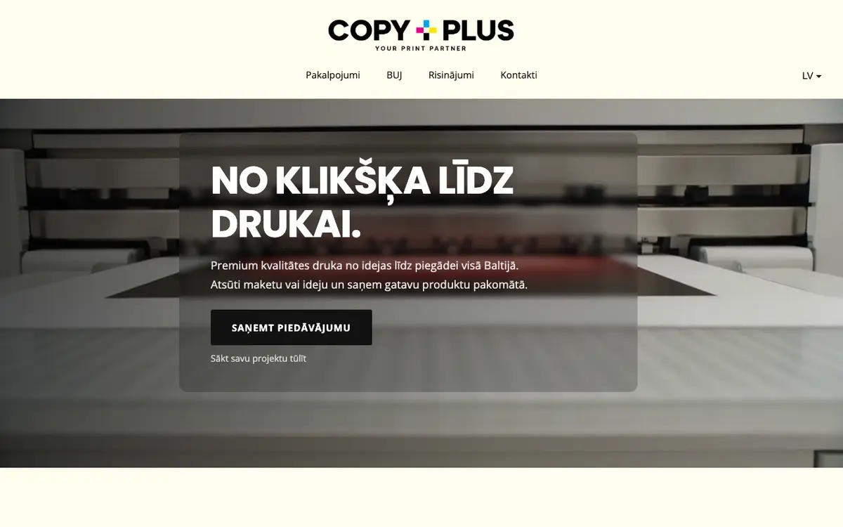 Le site de CopyPlus.lv