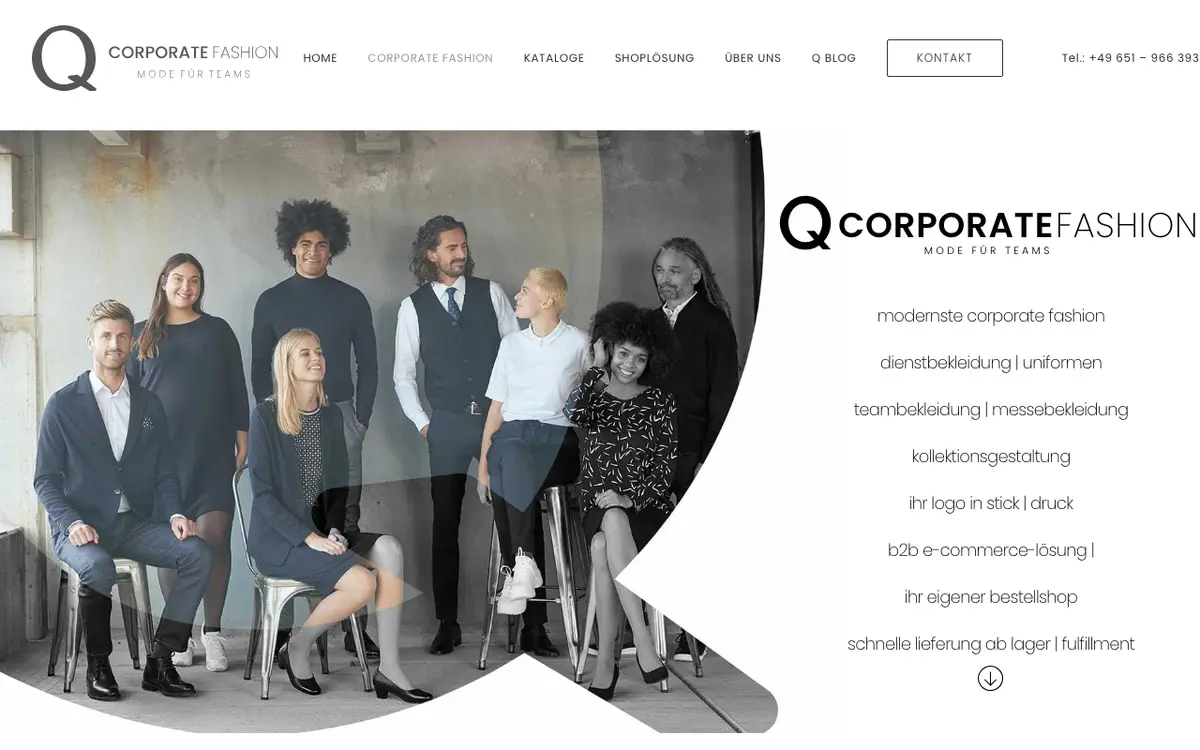 Die Website von Corporate Fashion GmbH