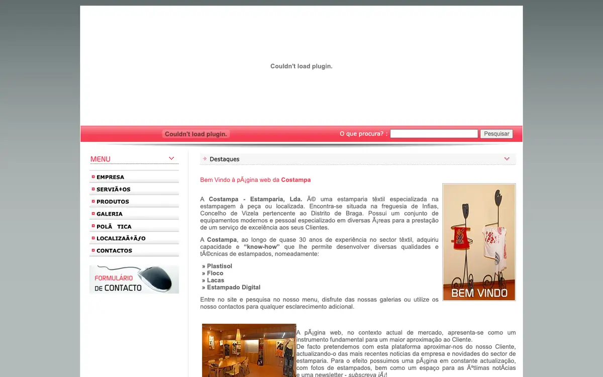 Le site de Costampa - Estamparia Lda.