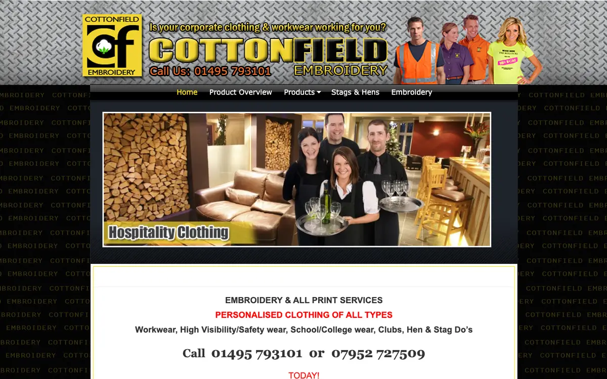 Le site de Cottonfield Embroidery
