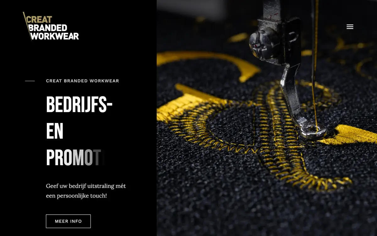 Creat Branded Workwear's website