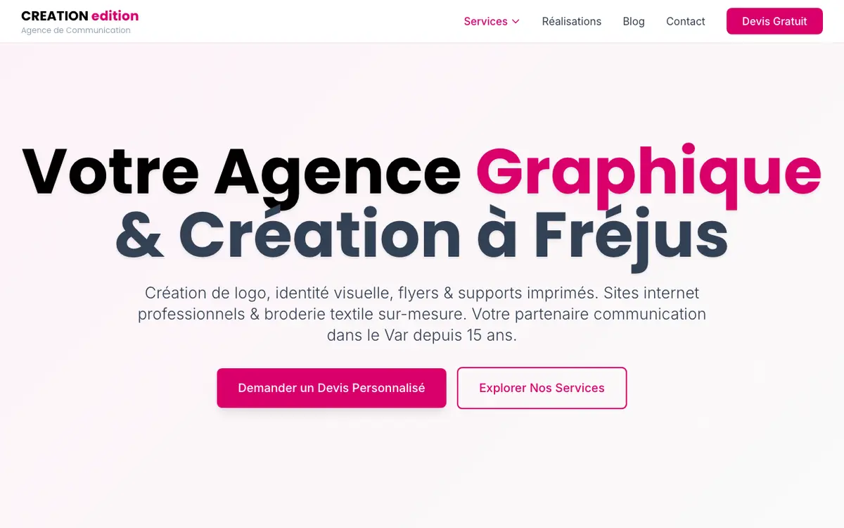 Le site de Creation Edition Broderie FREJUS