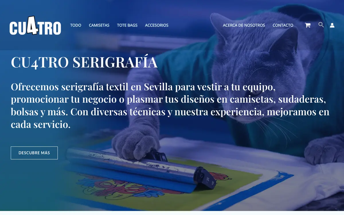 Le site de CU4TRO SERIGRAFÍA