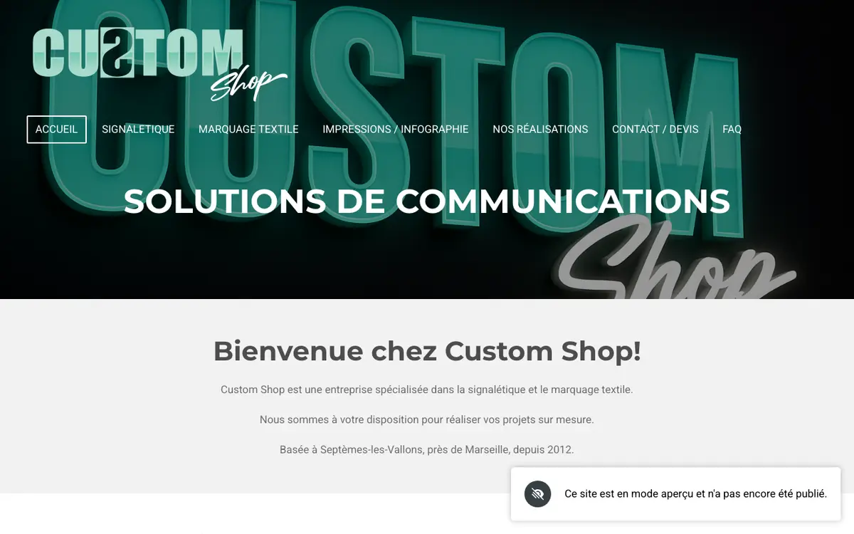 Custom-Shop Septèmes's website
