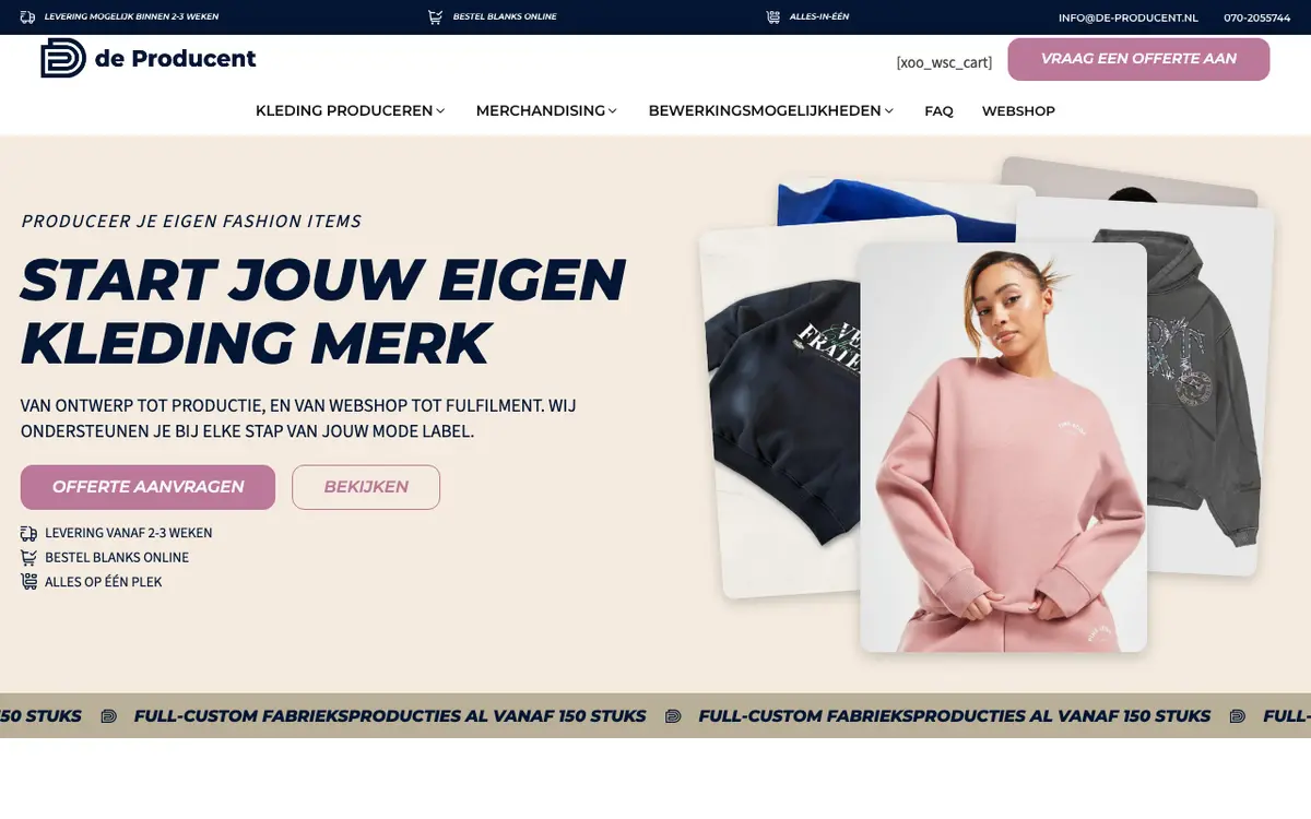 de Producent's website