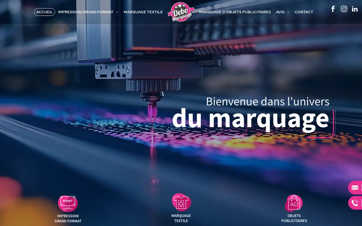 Debo Marquage's website