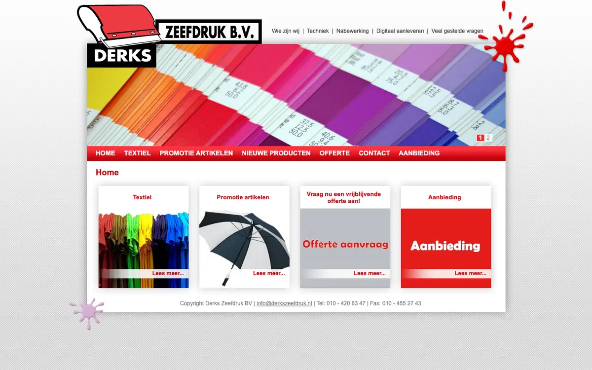 Le site de Derks Zeefdruk