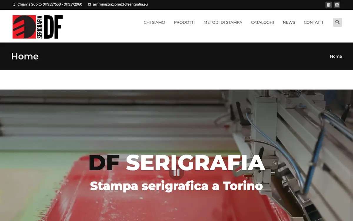 Le site de D.F. Serigrafia