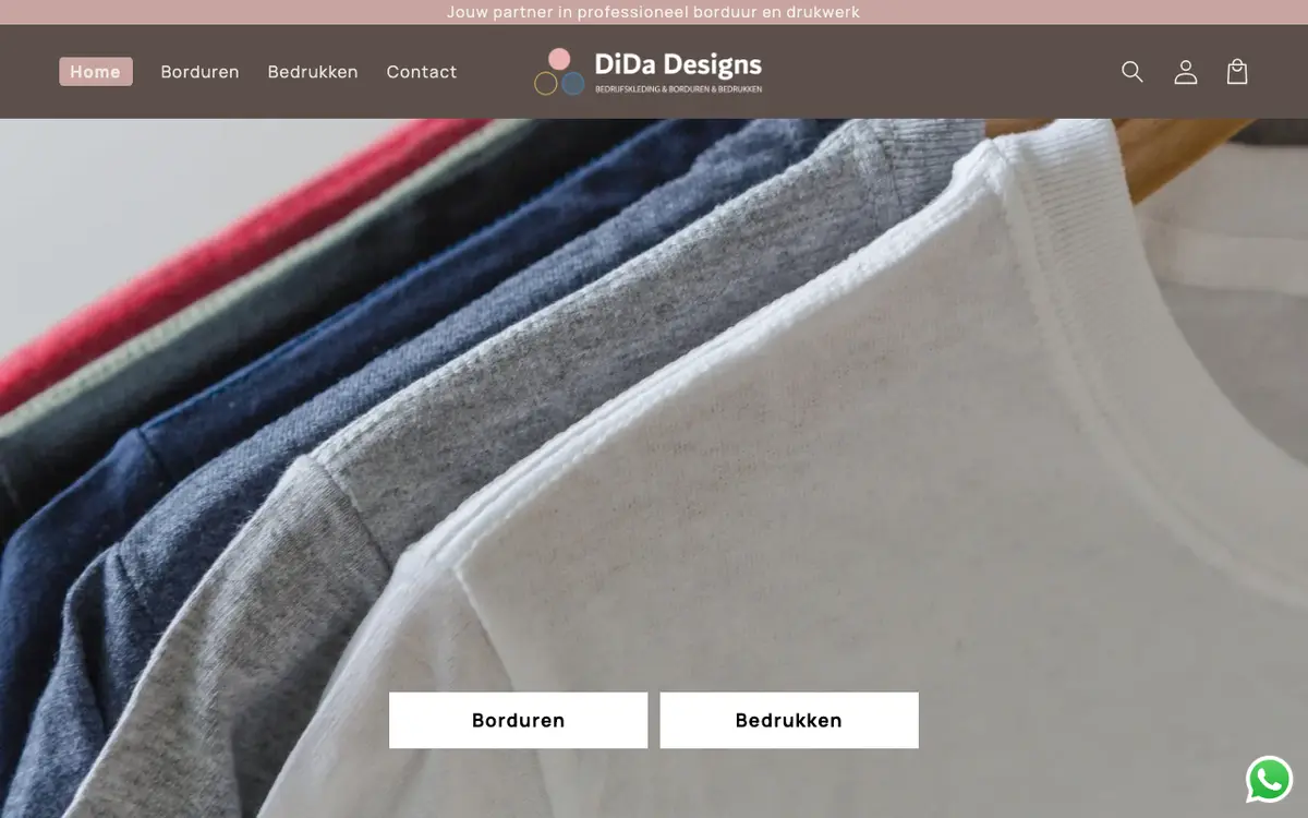 Le site de DiDa Designs | Bedrijfskleding & Bedrukken & Borduren