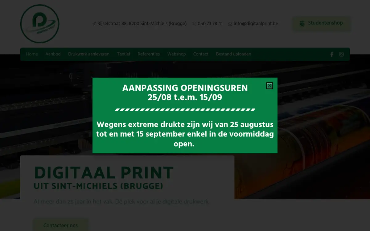 Die Website von Digitaal Print - Digitale Drukkerij