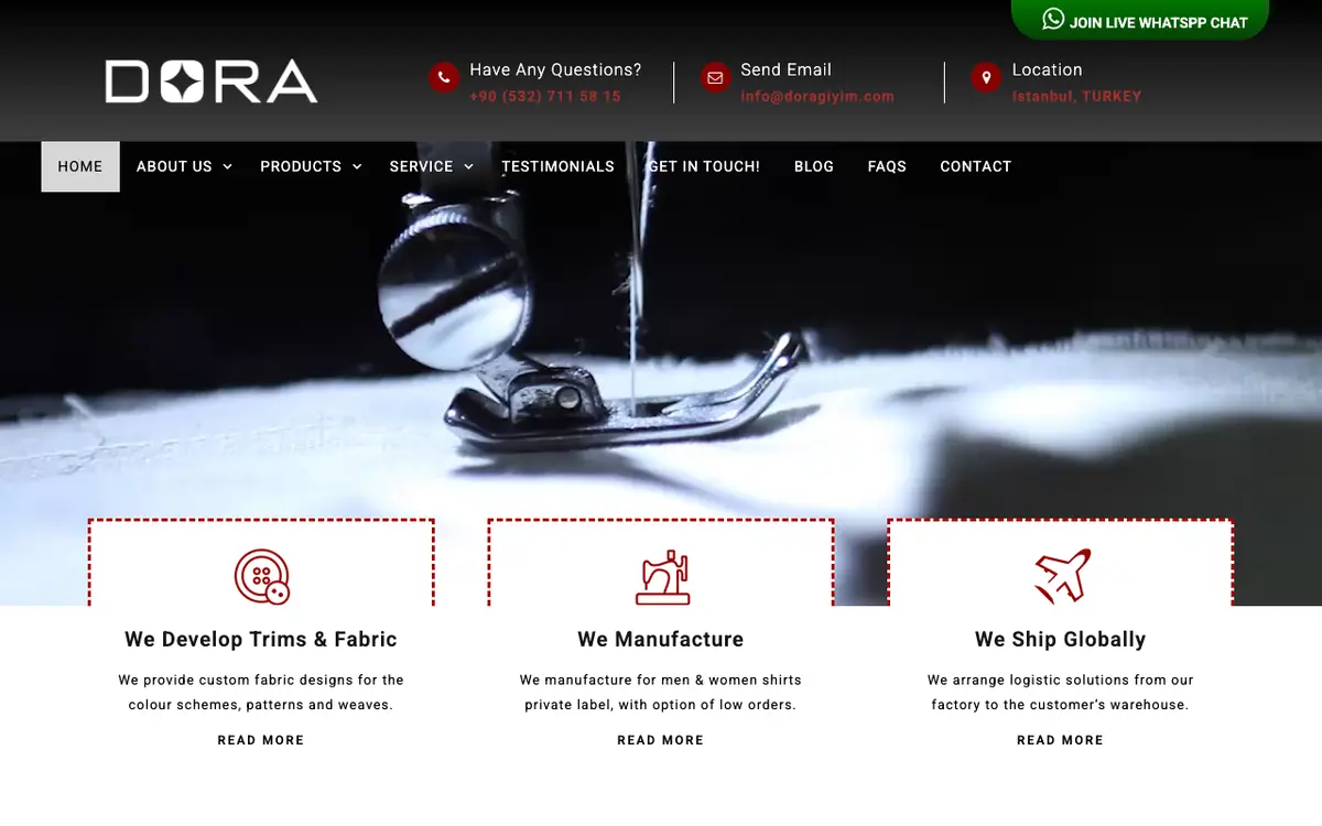 Le site de Dora Giyim