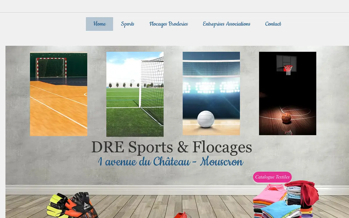 La web de DRE sports & flocages