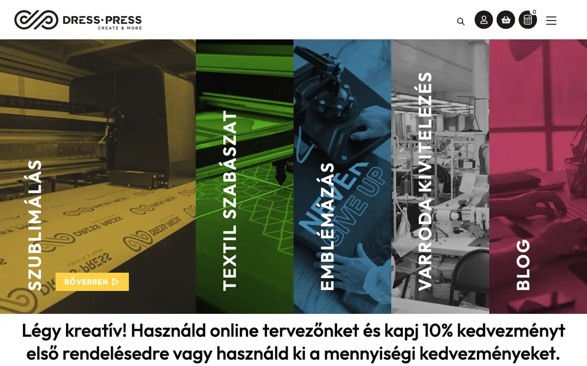 Le site de DressPress - Egyedi sportruházat