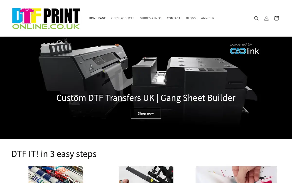 dtf print online's website