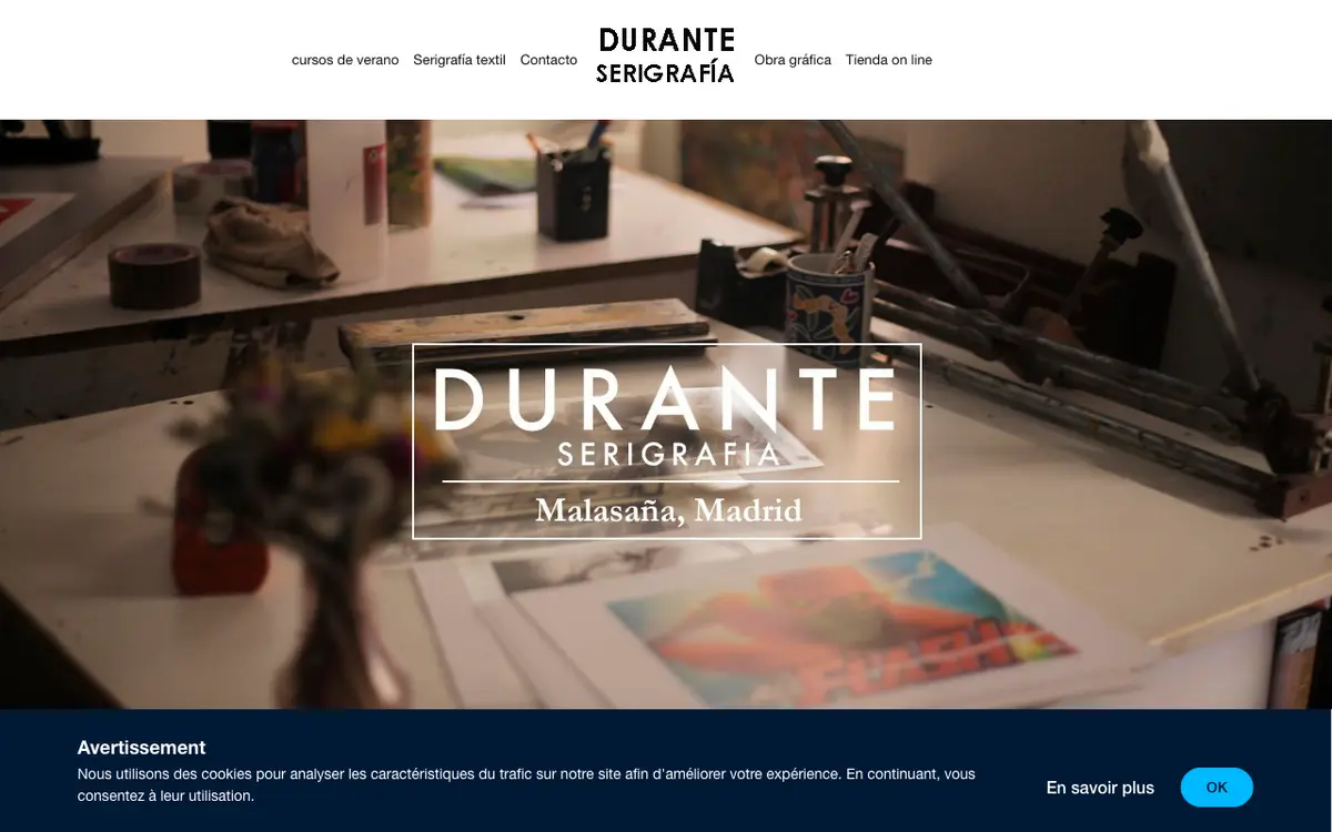 Le site de durante serigrafía