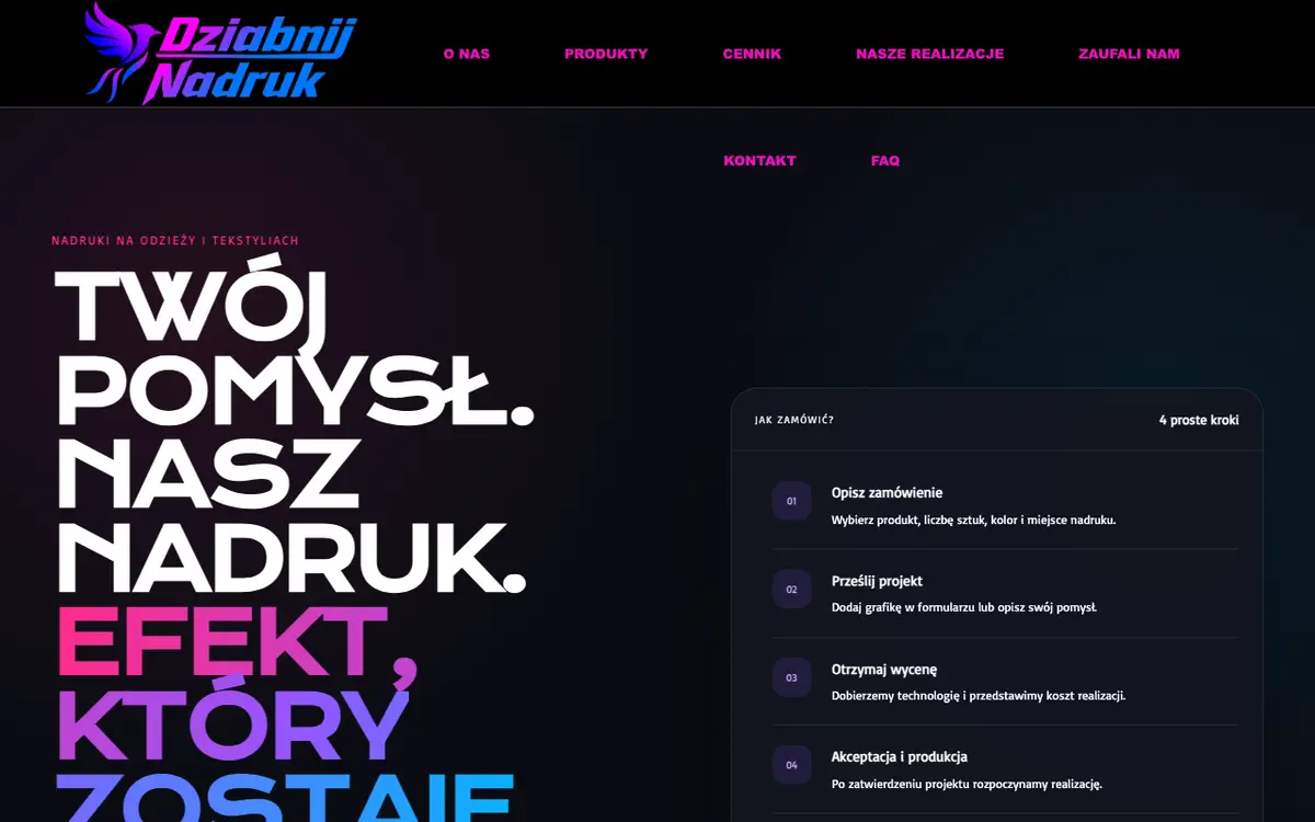 La web de Dziabnij Nadruk