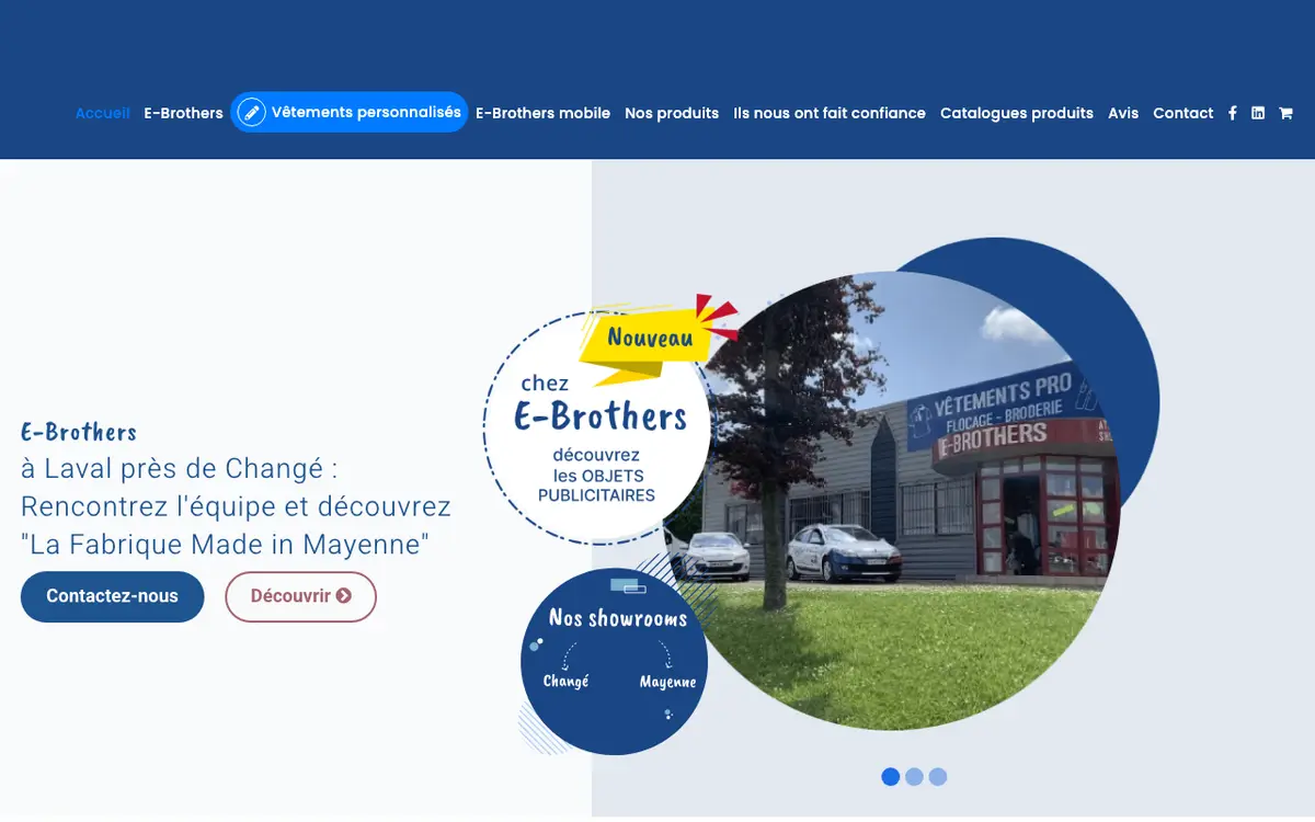 Le site de E-BROTHERS - Vêtements de travail à Laval.