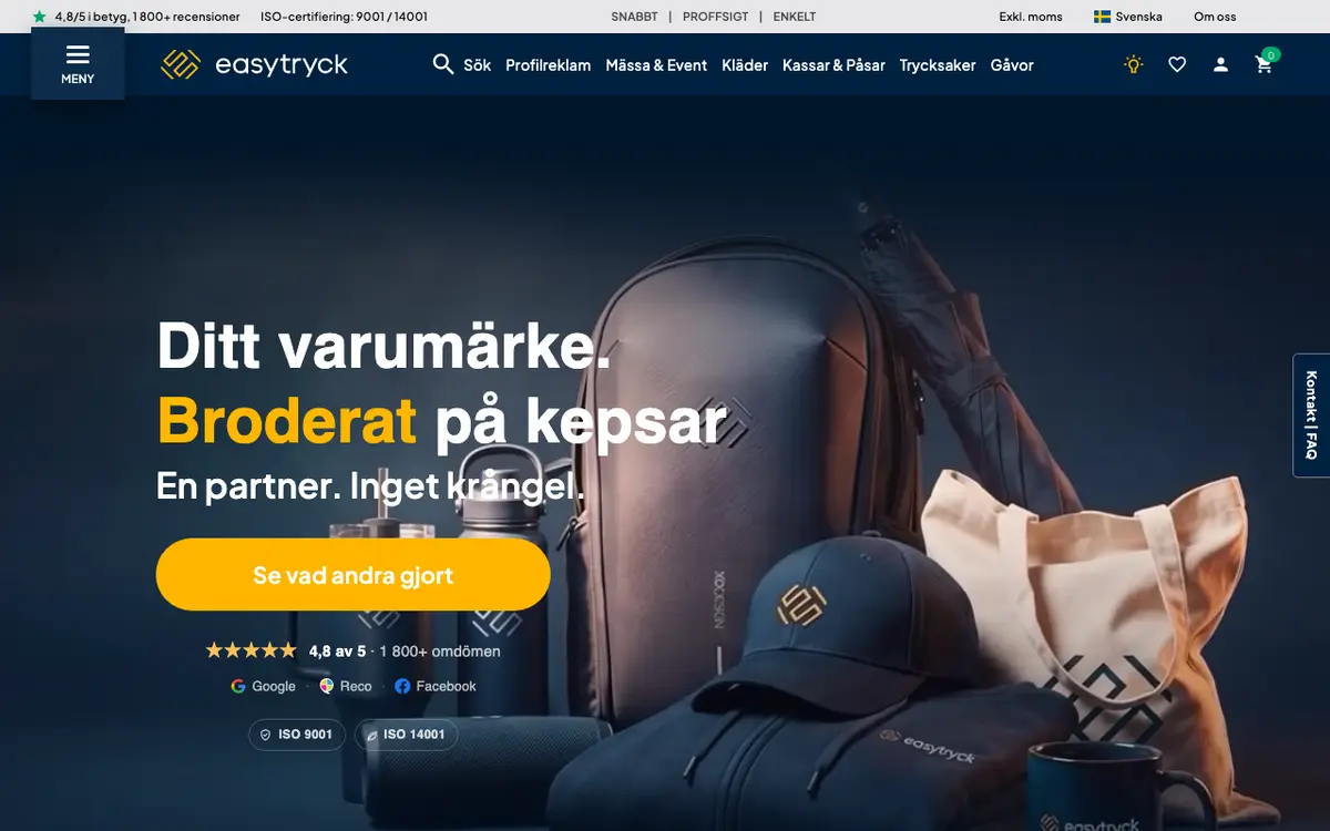 Webbplatsen för EASYONLINE