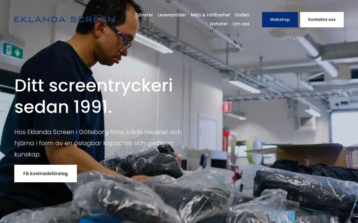 Le site de Eklanda Screen
