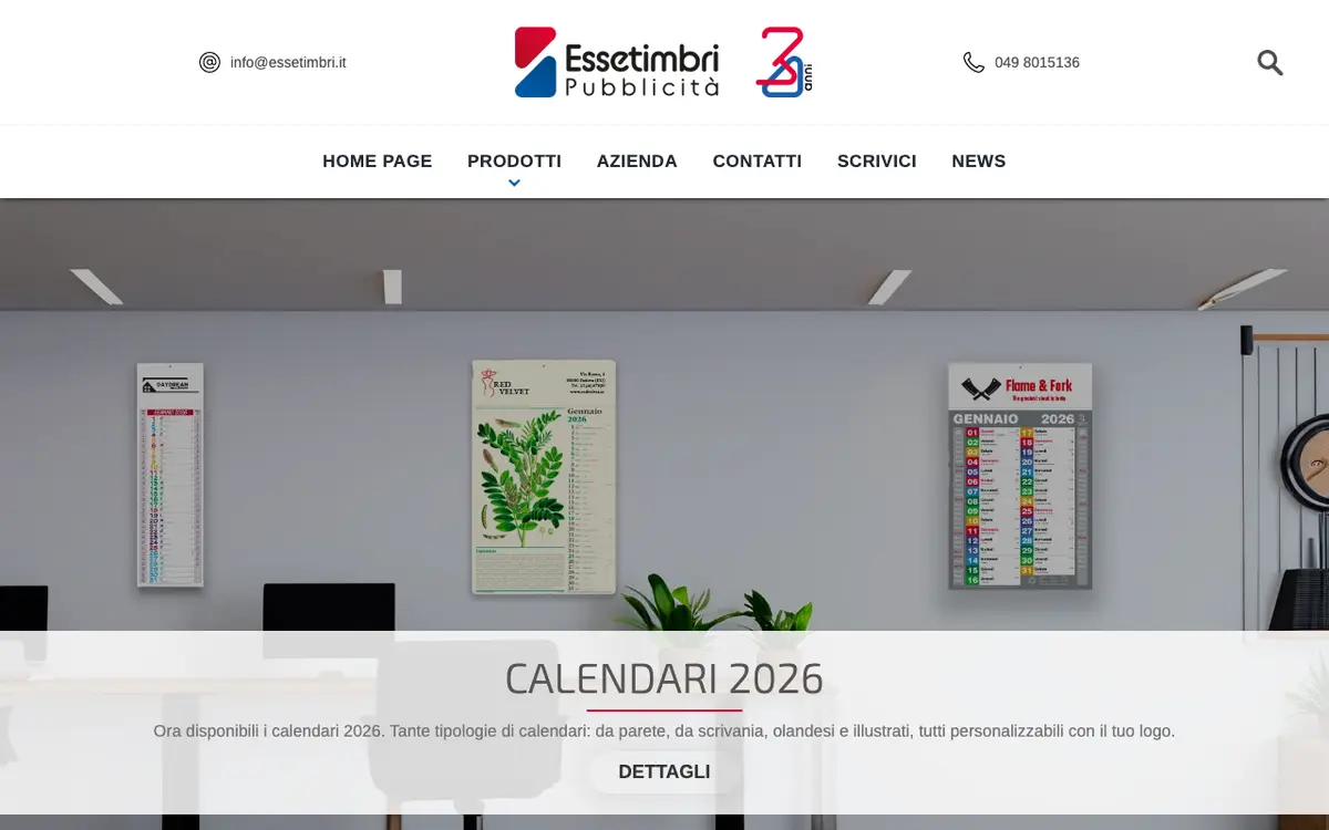 Le site de Essetimbri Pubblicità