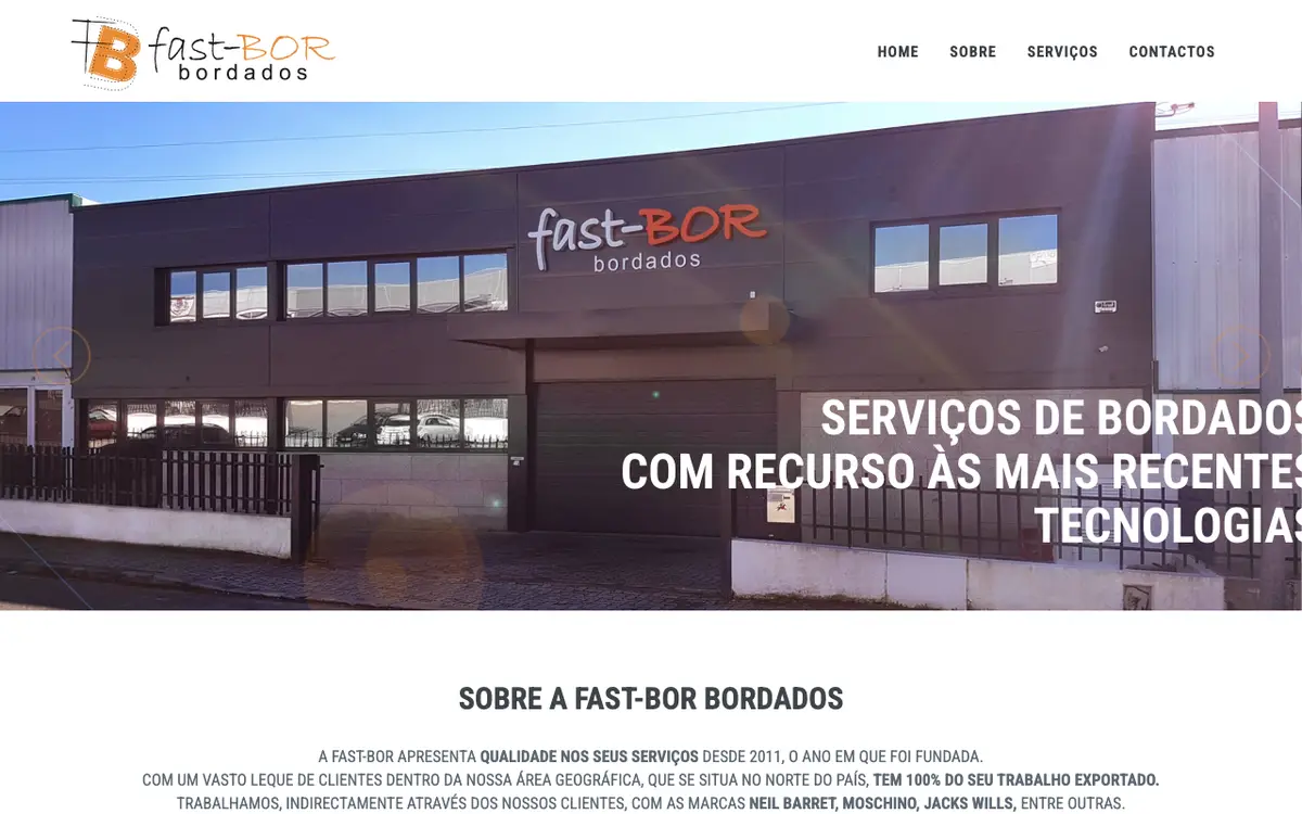 Le site de Fast-Bor Bordados Lda