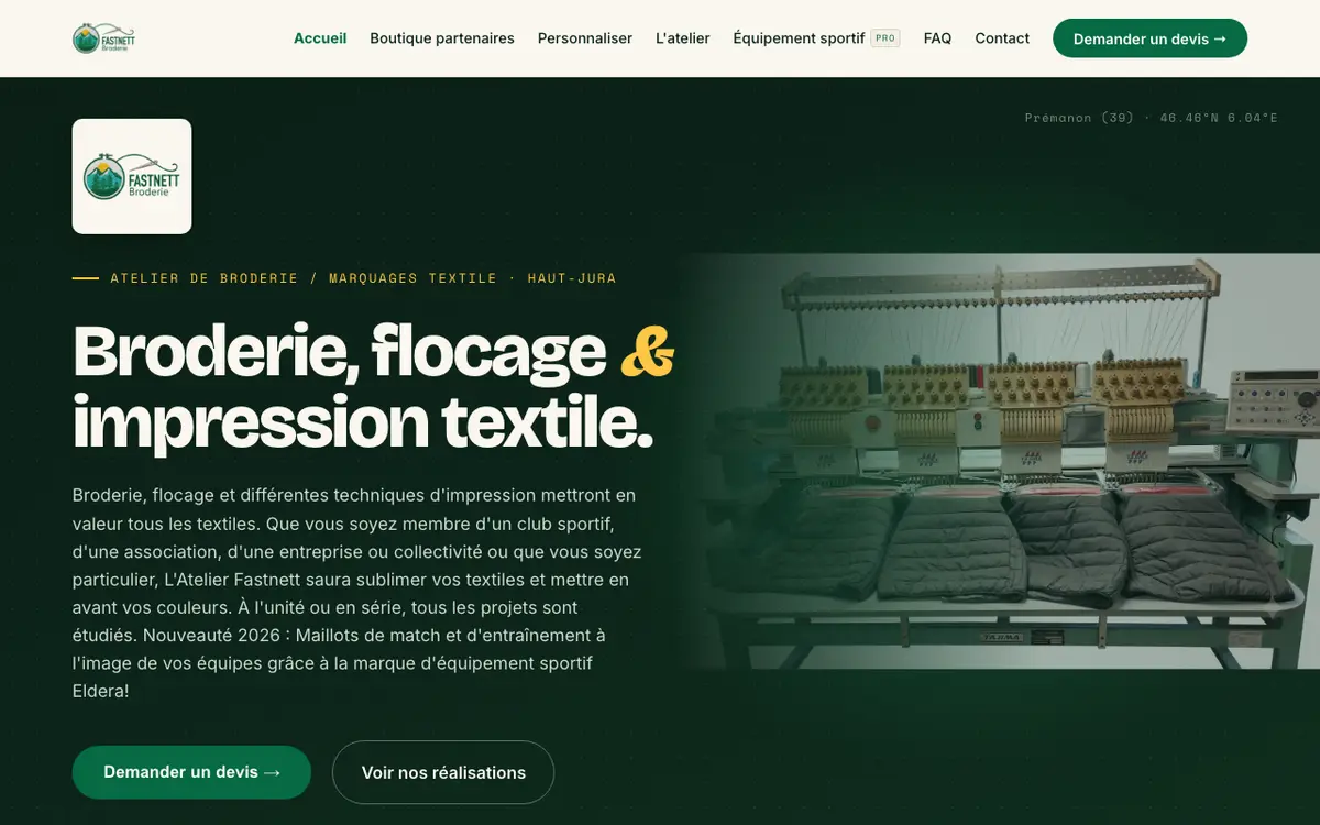 Fastnett Broderie's website