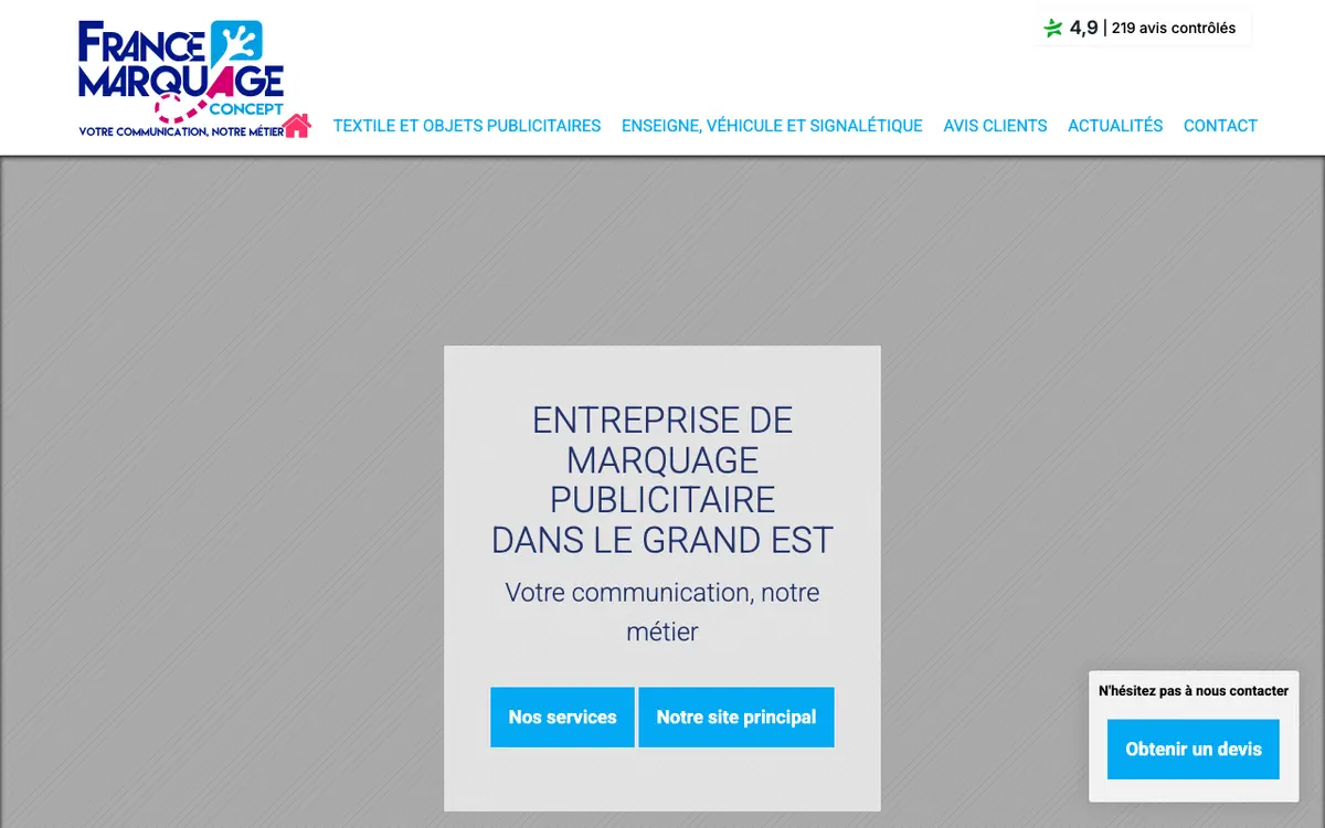France Marquage Concept's website