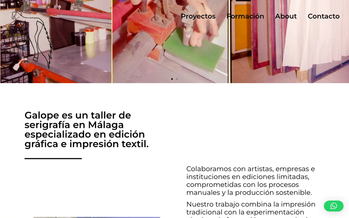 Le site de Galope Print Club | Taller de Serigrafía en Málaga