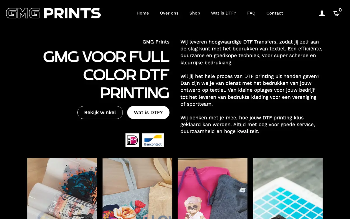 De website van GMG Prints