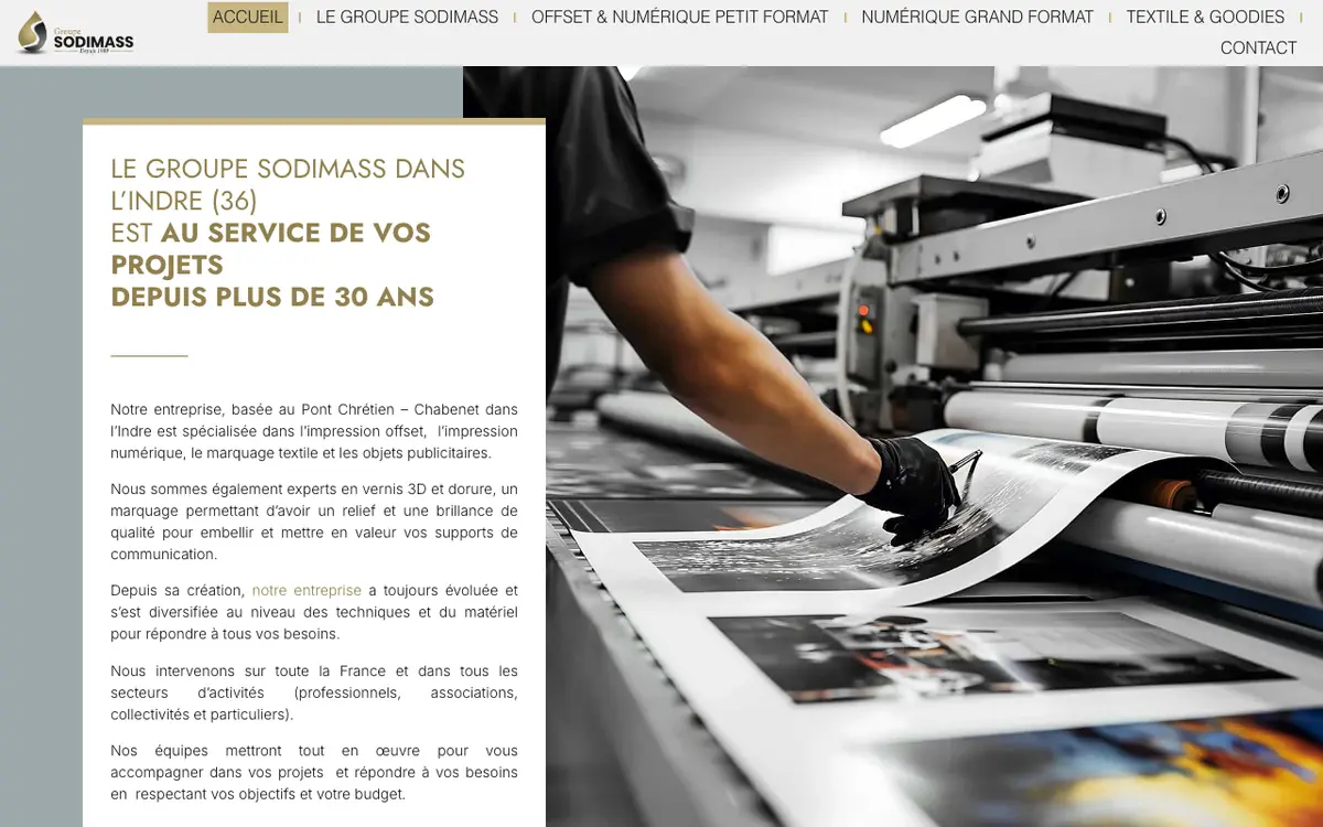 Le site de Groupe Sodimass