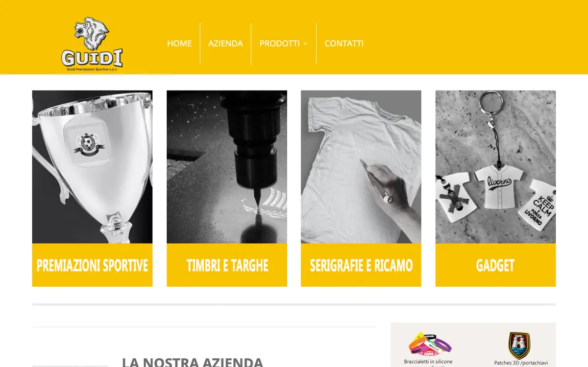 Le site de Guidi Premiazioni Sportive Snc