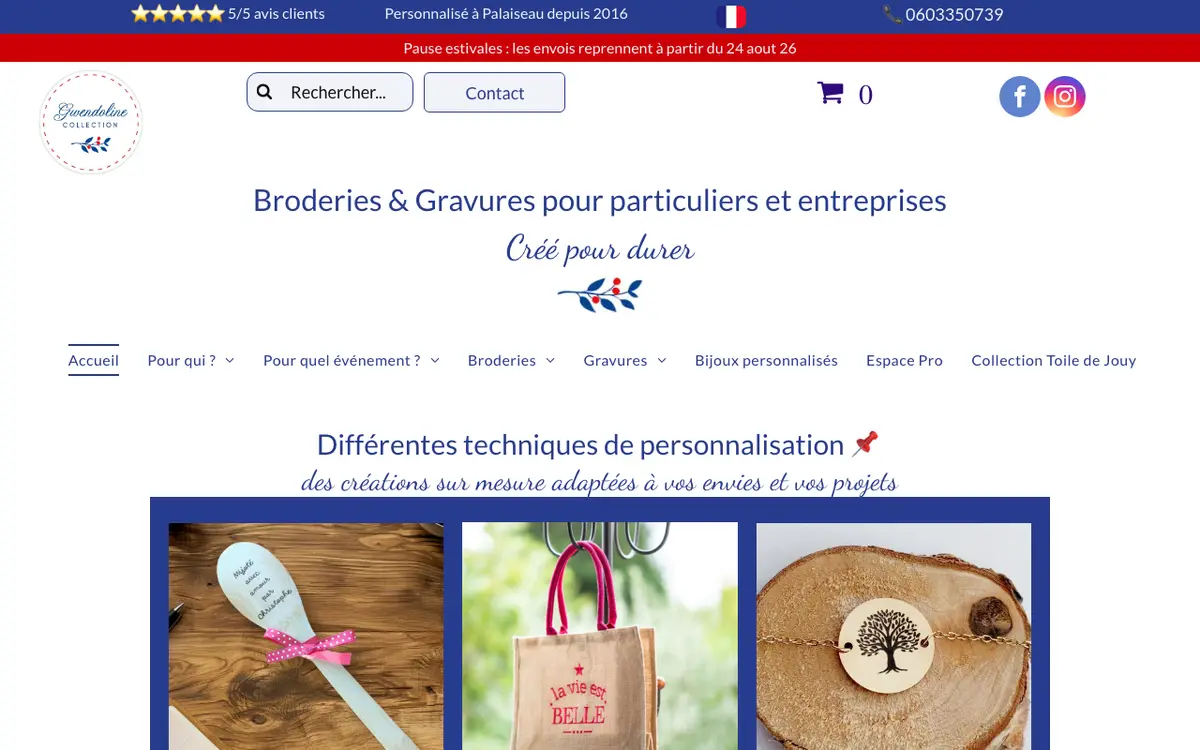 Gwendoline Collection's website