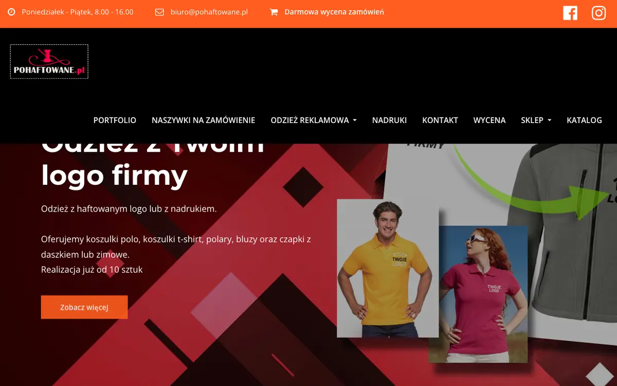 Le site de Haft komputerowy i nadruki - POHAFTOWANE