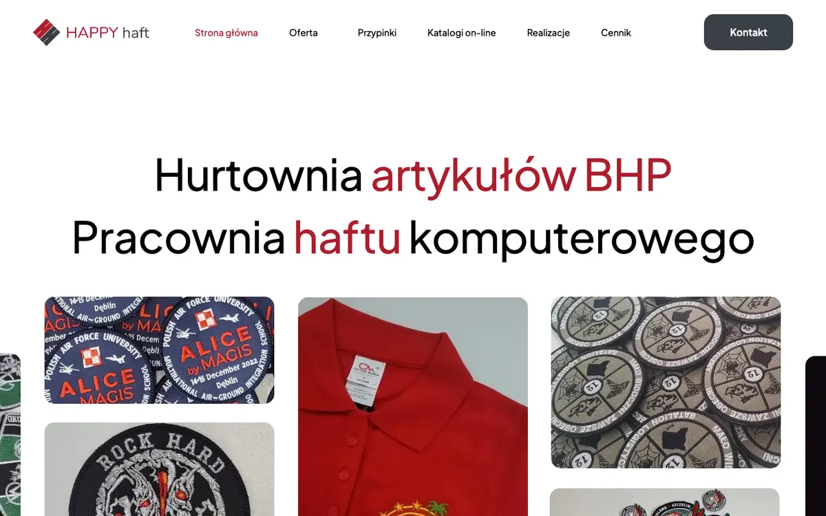HAPPY Haft - haft komputerowy, odzież i obuwie robocze's website