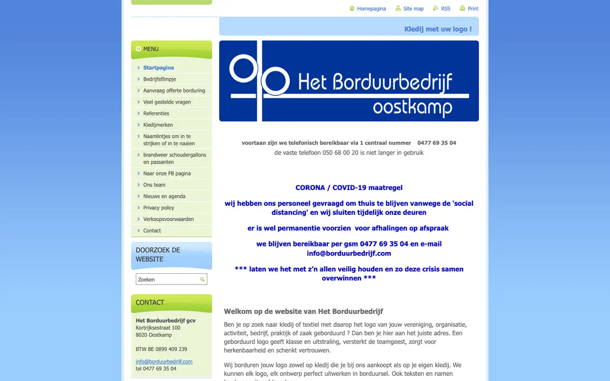 Le site de Het Borduurbedrijf