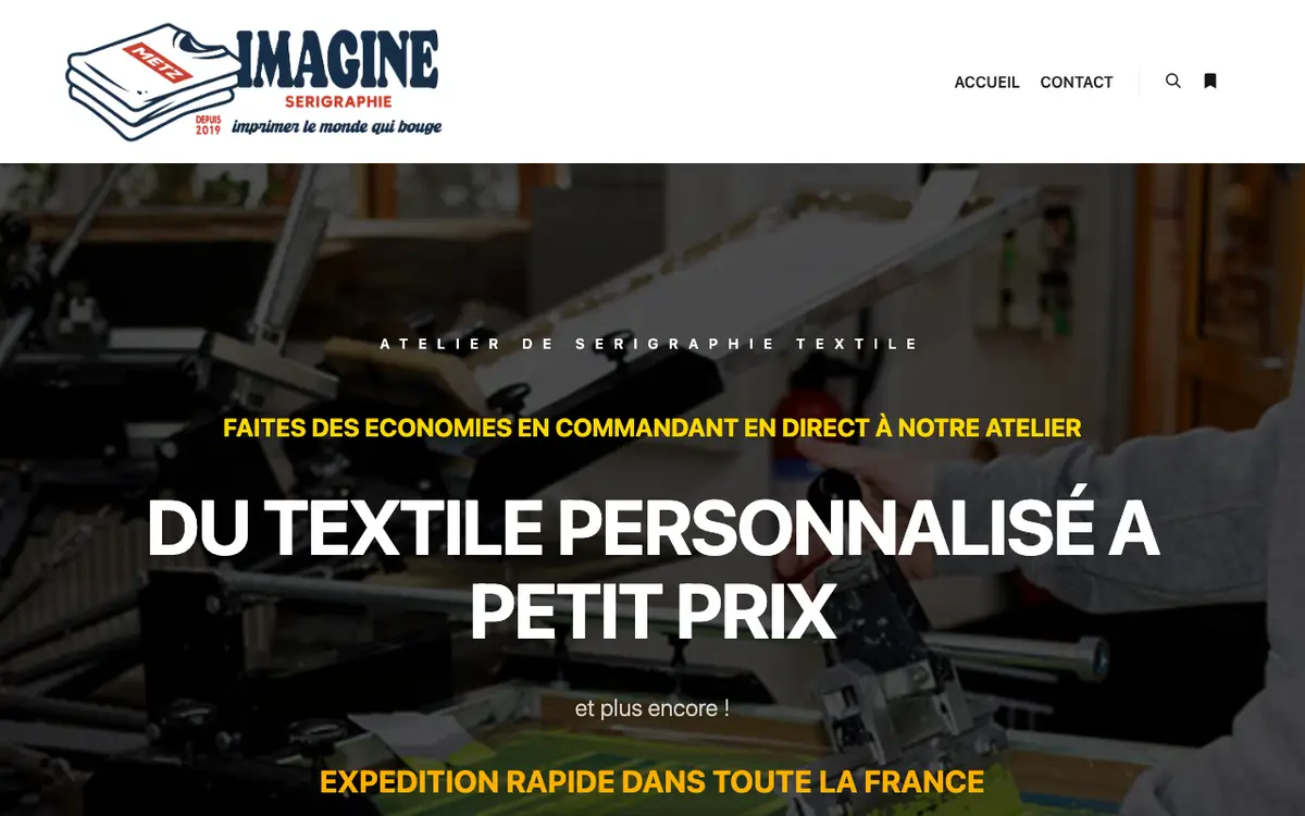 Le site de IMAGINE METZ SERIGRAPHIE