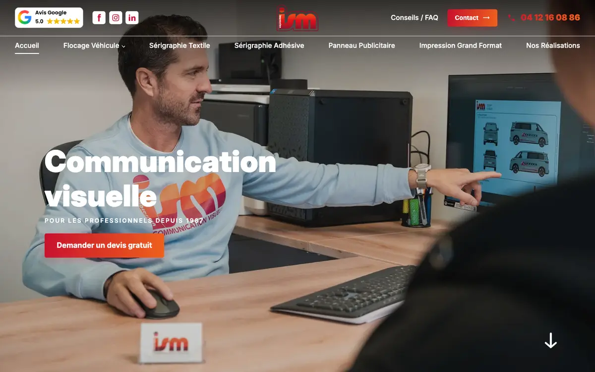 La web de ISM Impression | Flocage véhicule, signalétique & impression numérique
