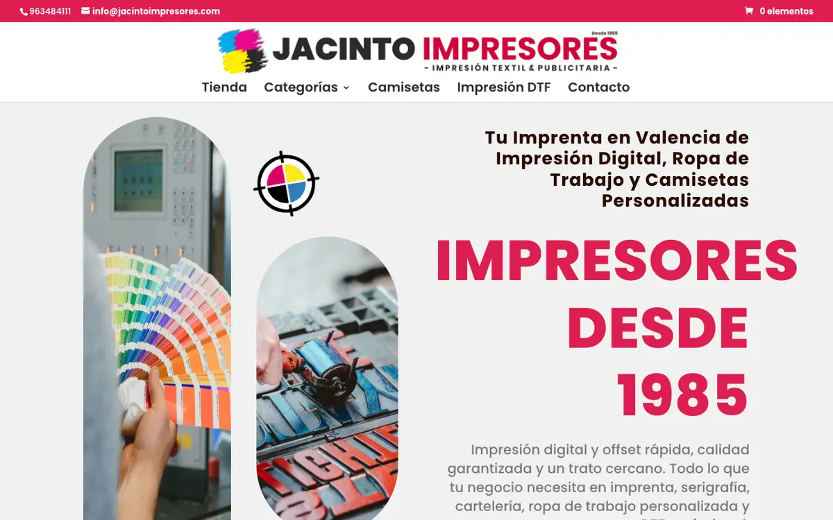 Le site de Jacinto Impresores