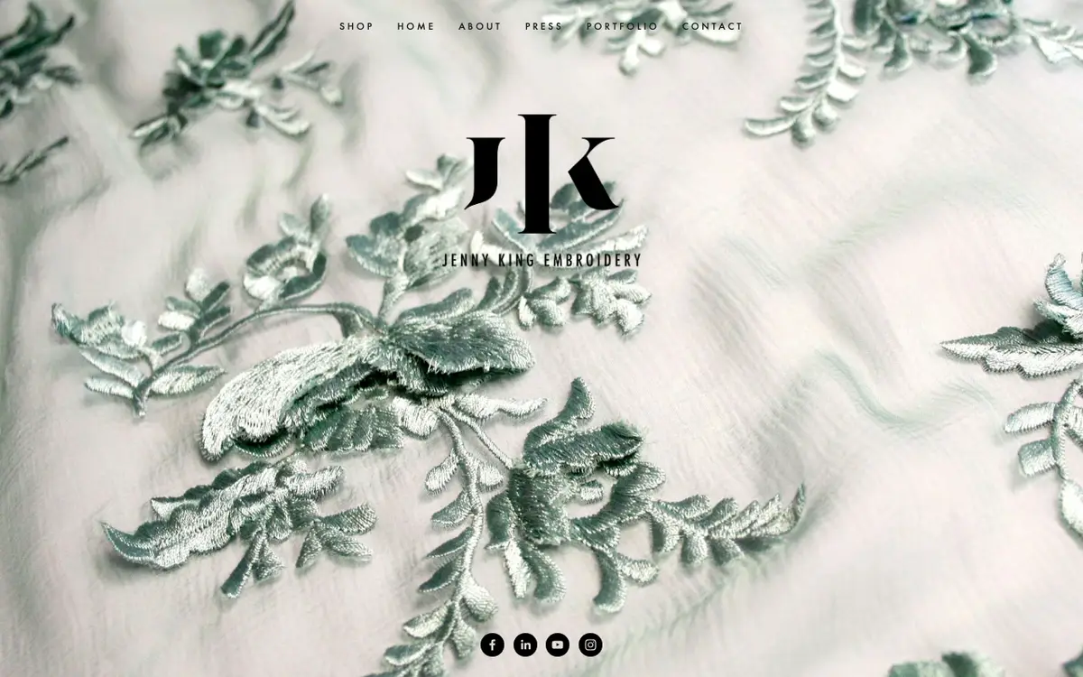 Jenny King Embroidery's website