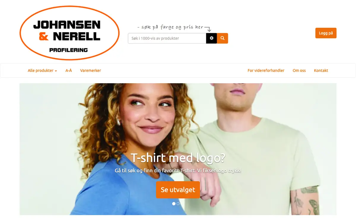 Webbplatsen för Johansen & Nerell AS