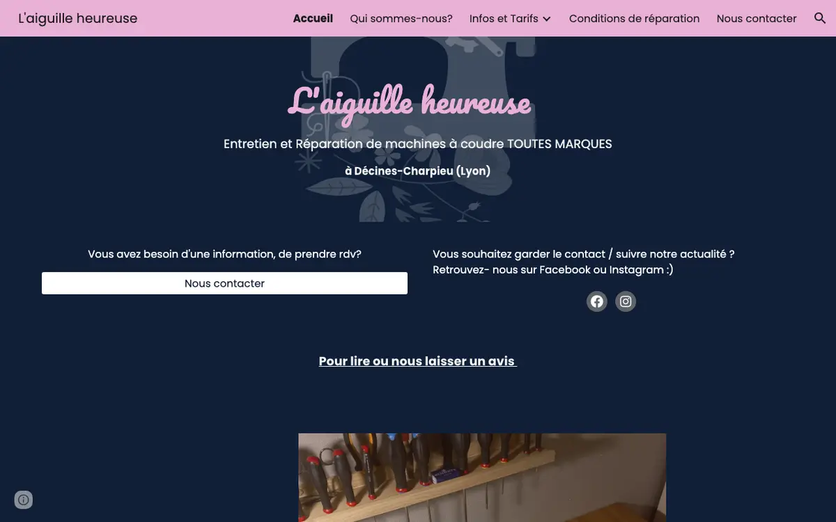 Le site de broderie L'aiguille heureuse