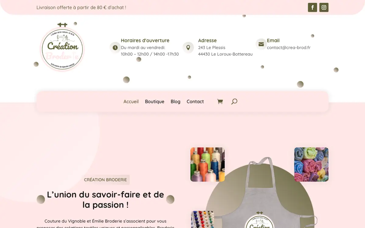 Le site de L’atelier d’Emilie