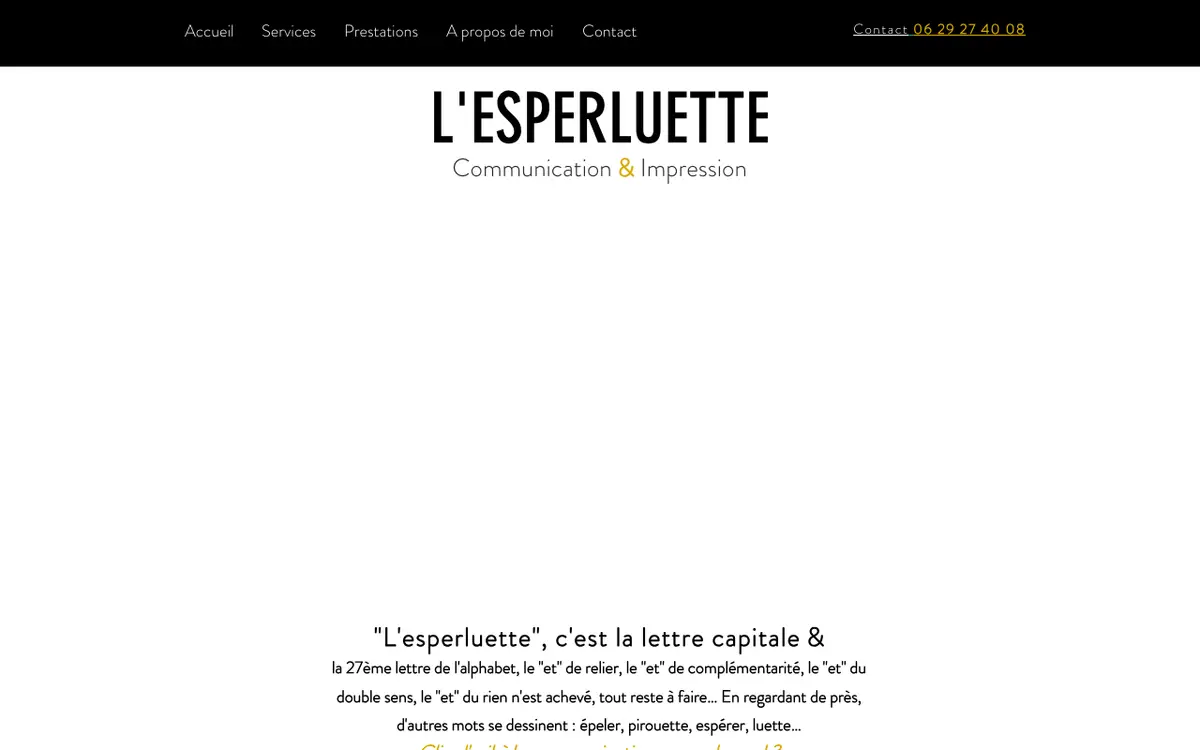 L'esperluette communication's website